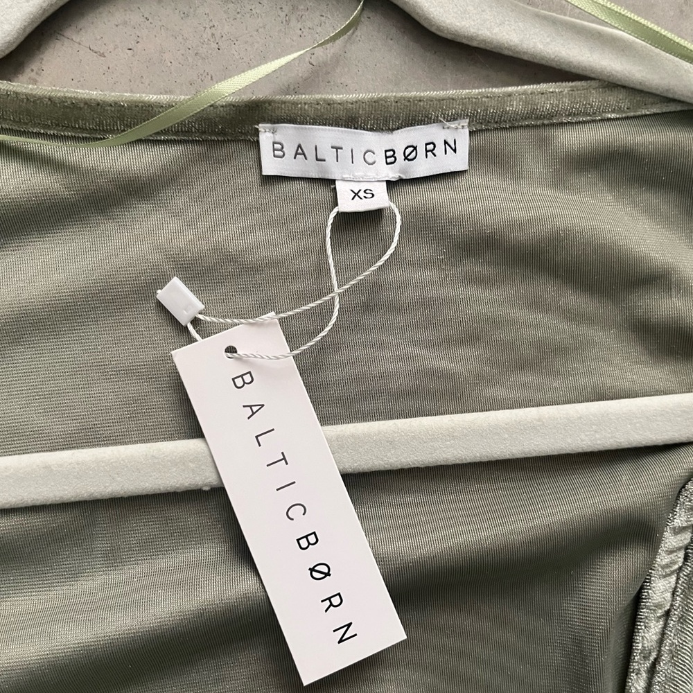 Baltic Born Sage Green Velvet Wrap Maxi Dress - Picture 7 of 7